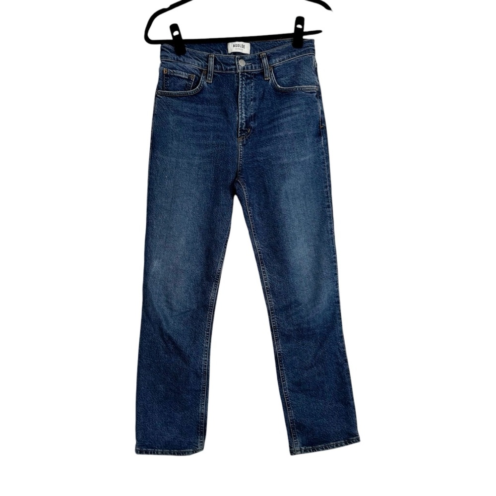 Agolde Women's Straight Leg Jeans in Dark Blue Wash